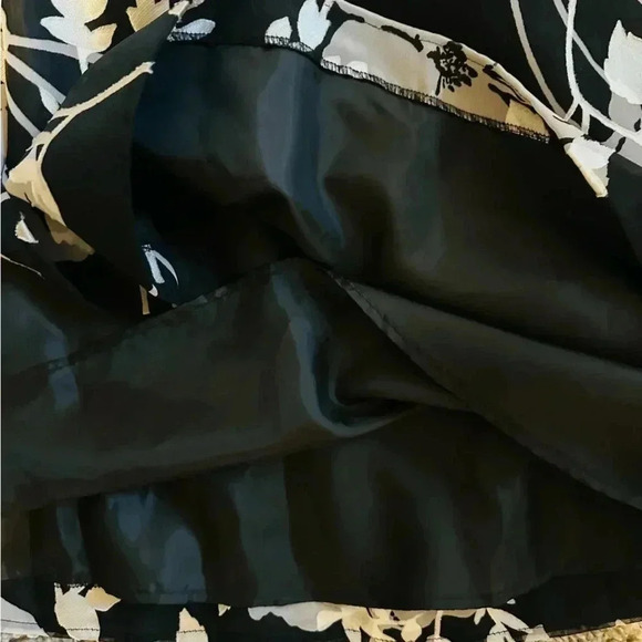 Alex Evenings Black Gray Floral Skirted Gown 8 - Picture 8 of 8